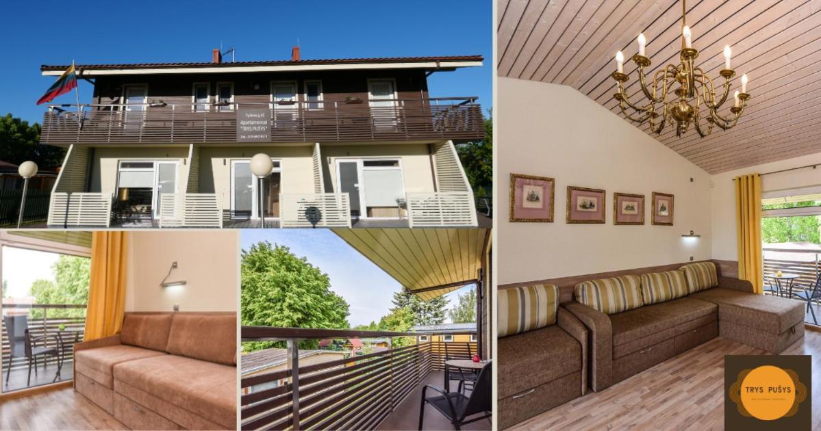 Apartamentai Trys Pusys Швентой Экстерьер фото